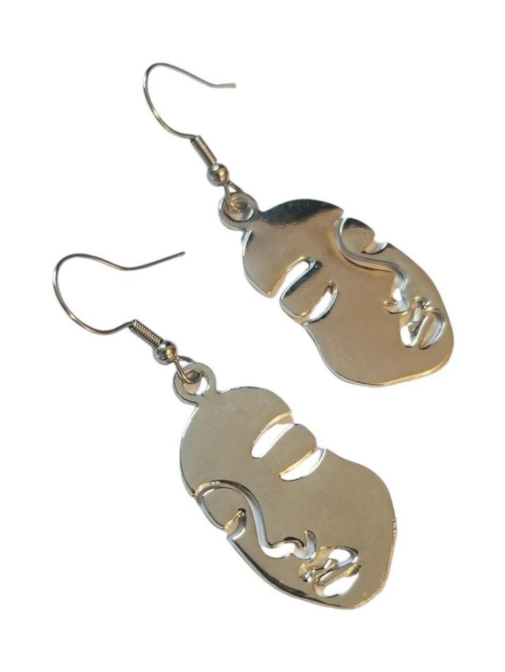 Handcrafted Abstract Face Earring - Picture 2 of 4